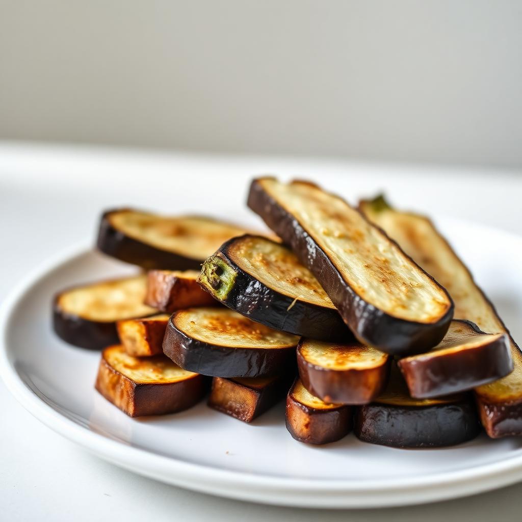 Bastones de berenjena muy blanda al horno
