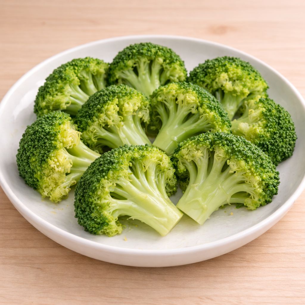 Brócoli al vapor en ramilletes