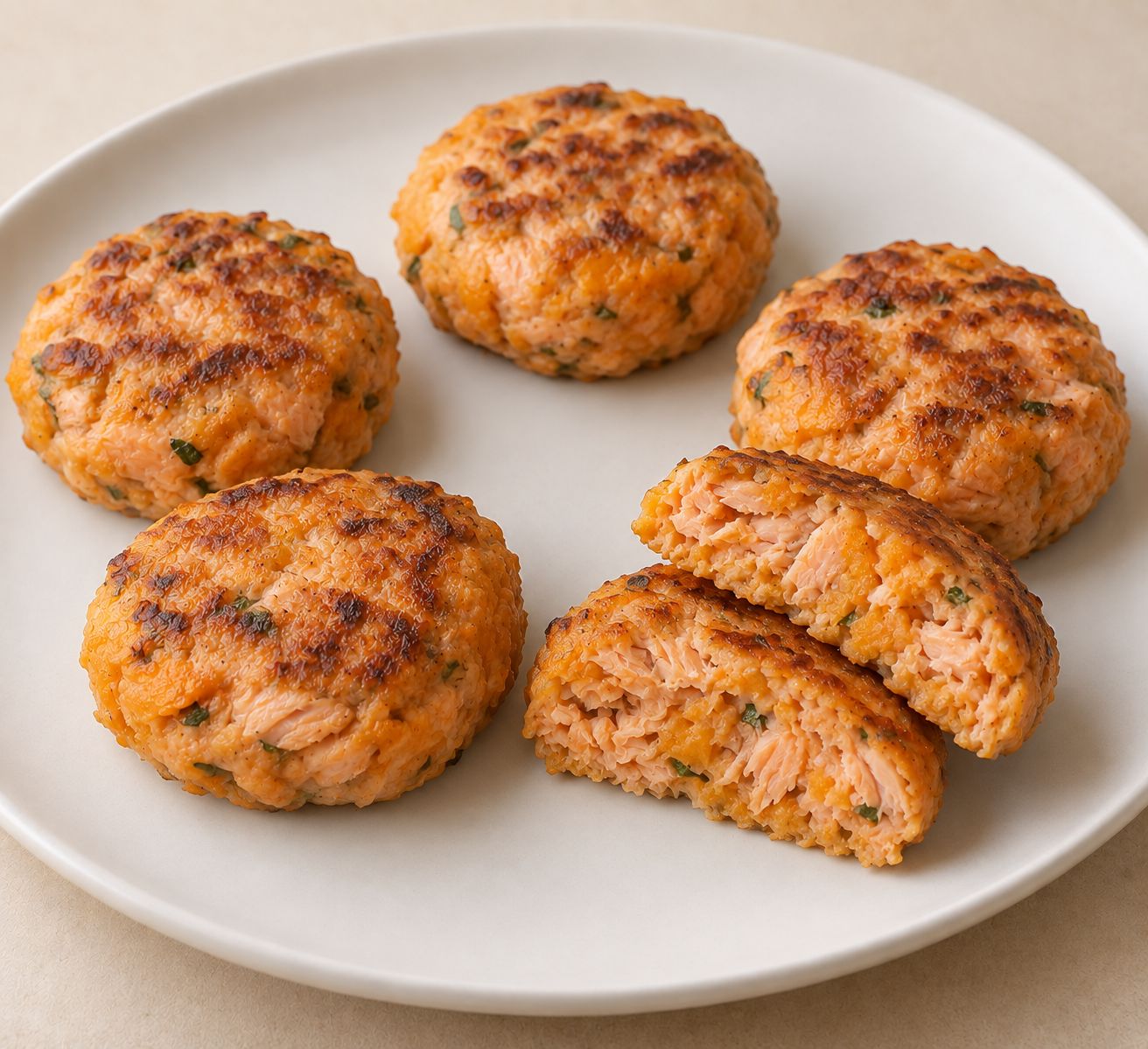Mini hamburguesas de salmón y boniato