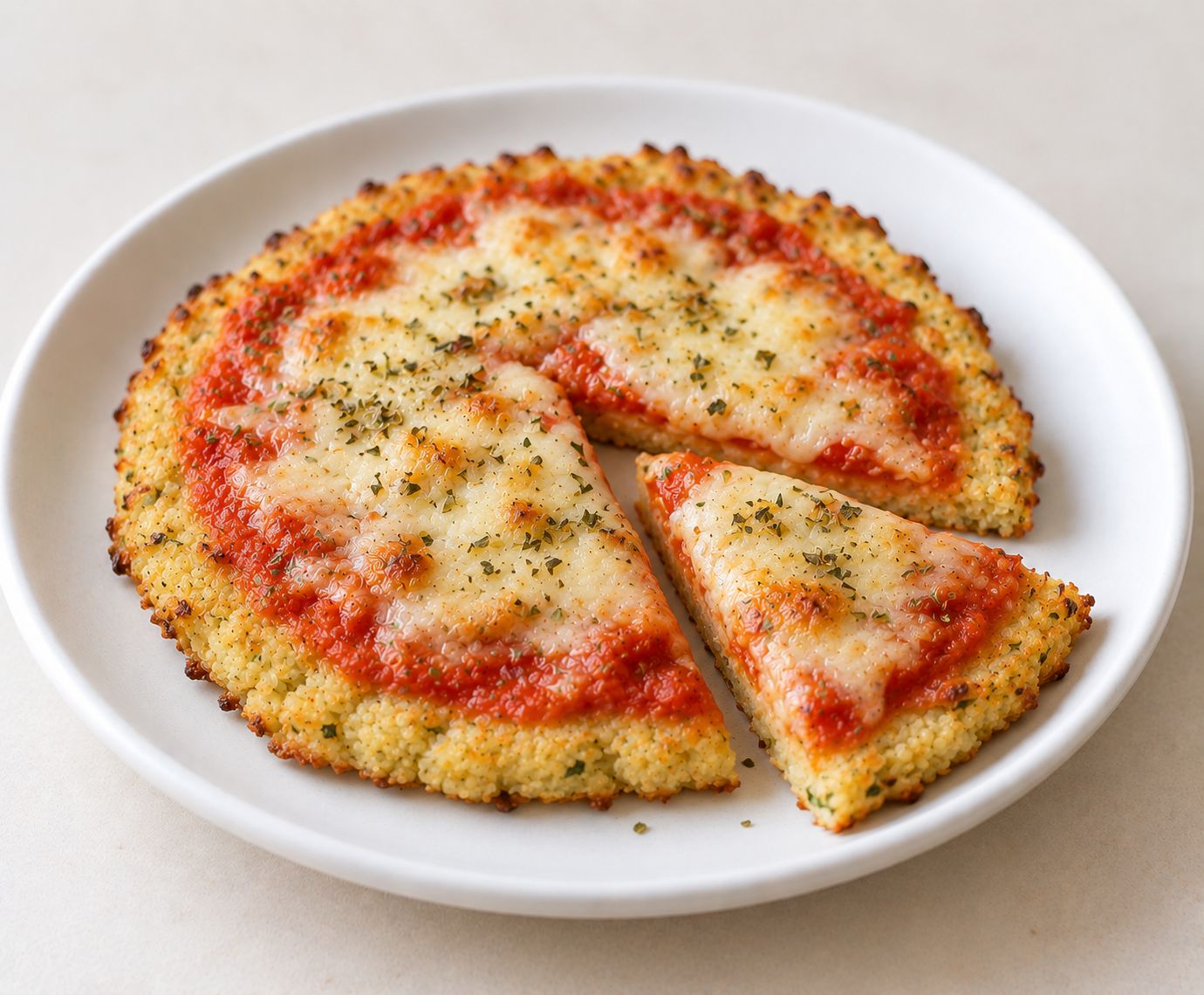 Pizza con base de coliflor