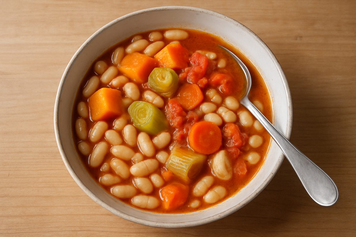 Alubias blancas con verduras