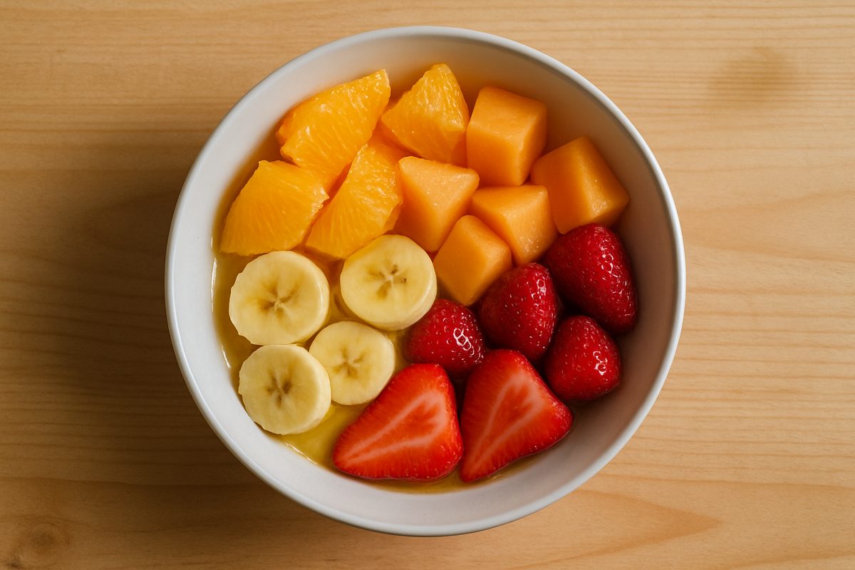 Bol de fruta fresca de temporada