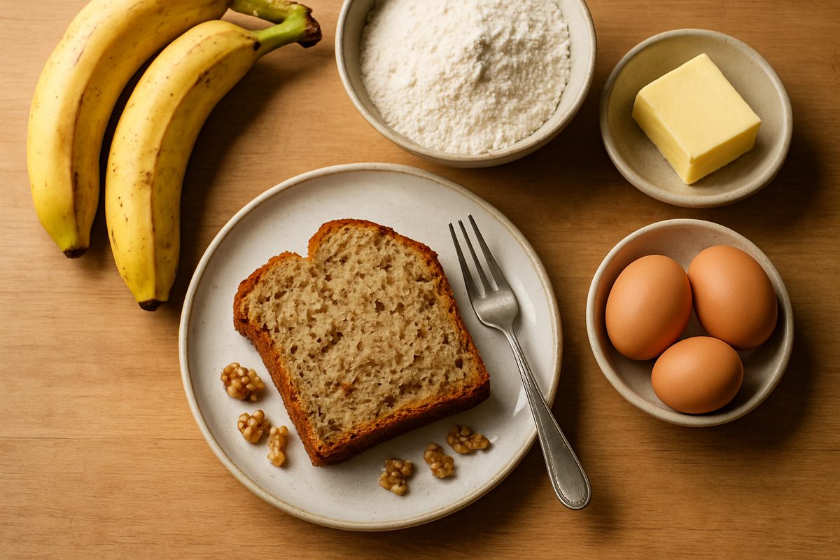 Budín de banana y nueces