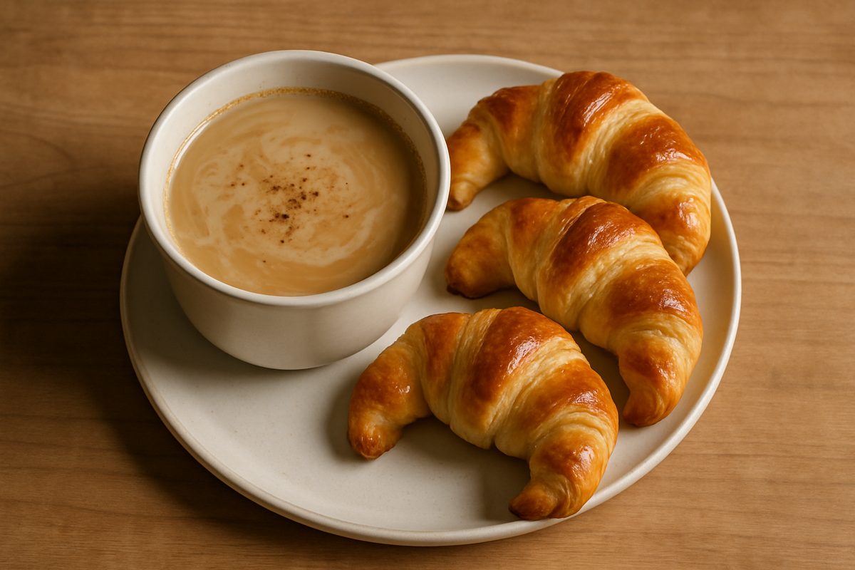 Café con leche con medialunas