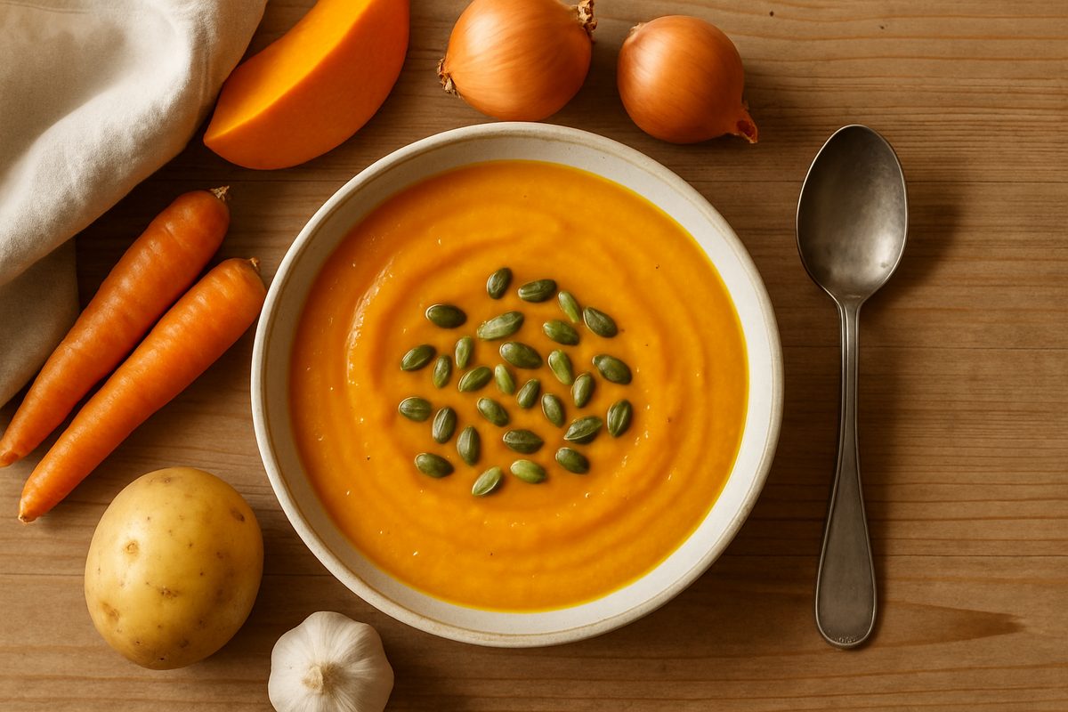 Crema de calabaza con semillas