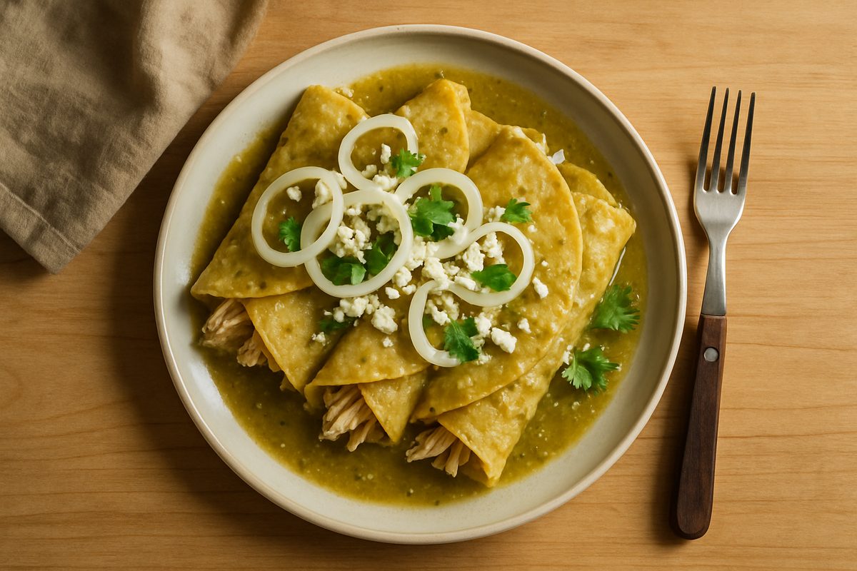 Enchiladas verdes de pollo