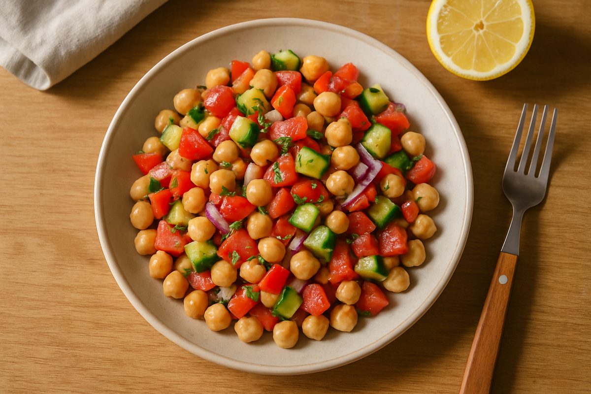 Ensalada de garbanzos y verduras