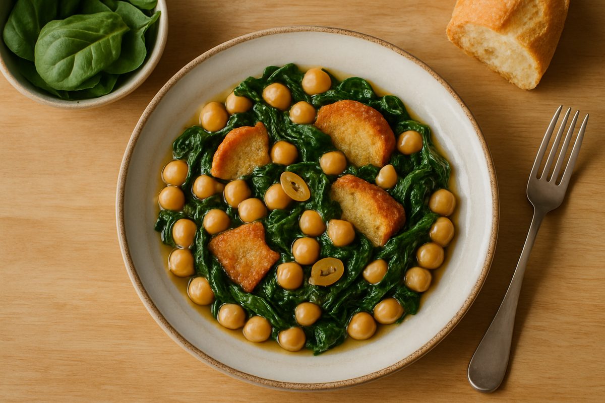 Garbanzos con espinacas