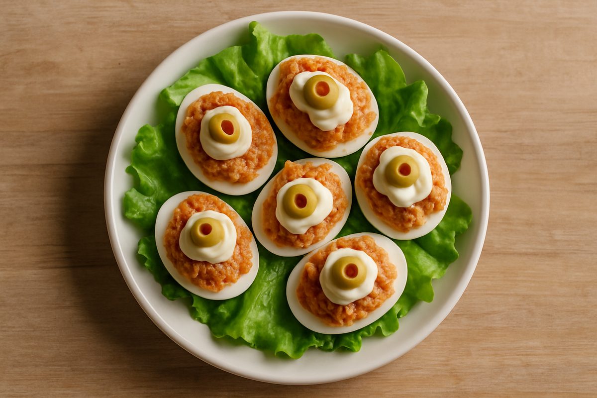 Huevos rellenos de atún