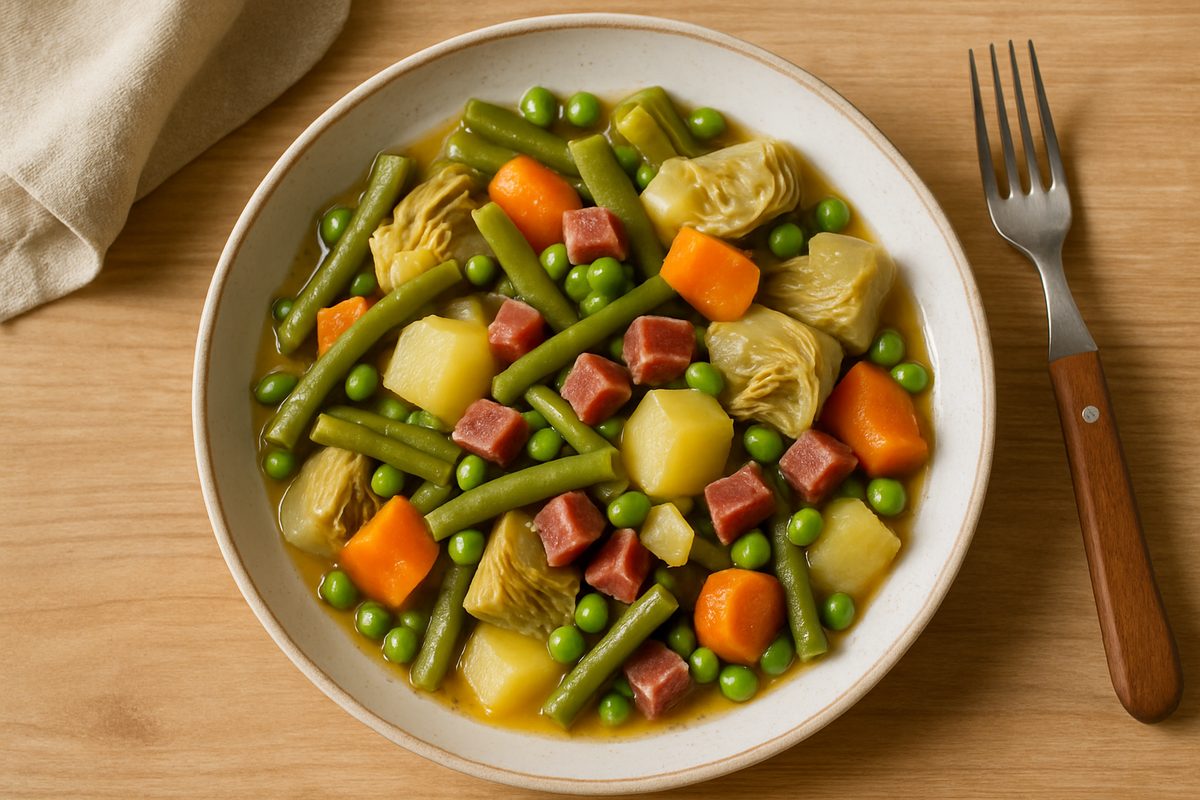 Menestra de verduras con jamón