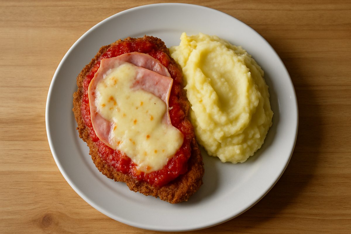 Milanesa napolitana con puré