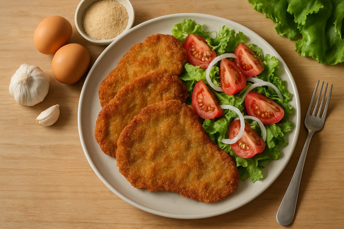 Milanesas con ensalada mixta