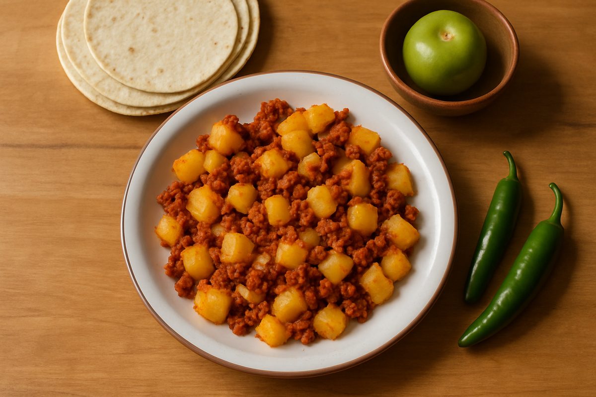 Papas con chorizo