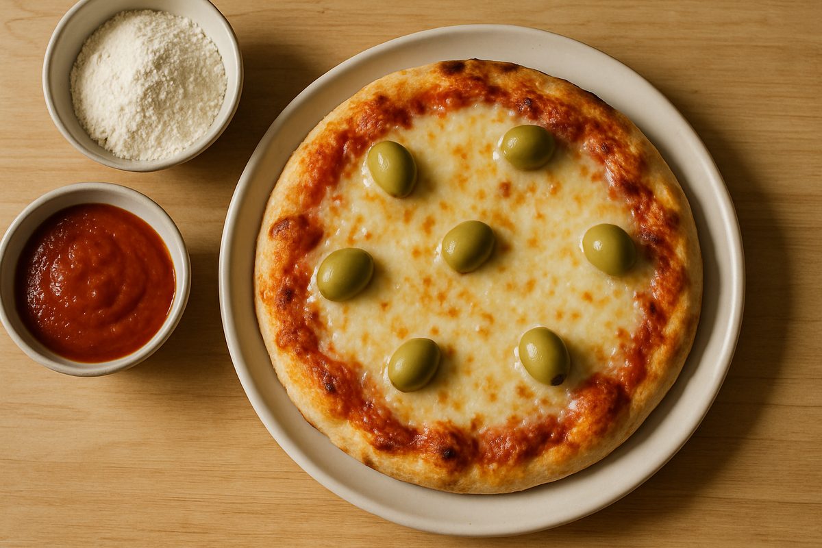 Pizza casera de muzzarella