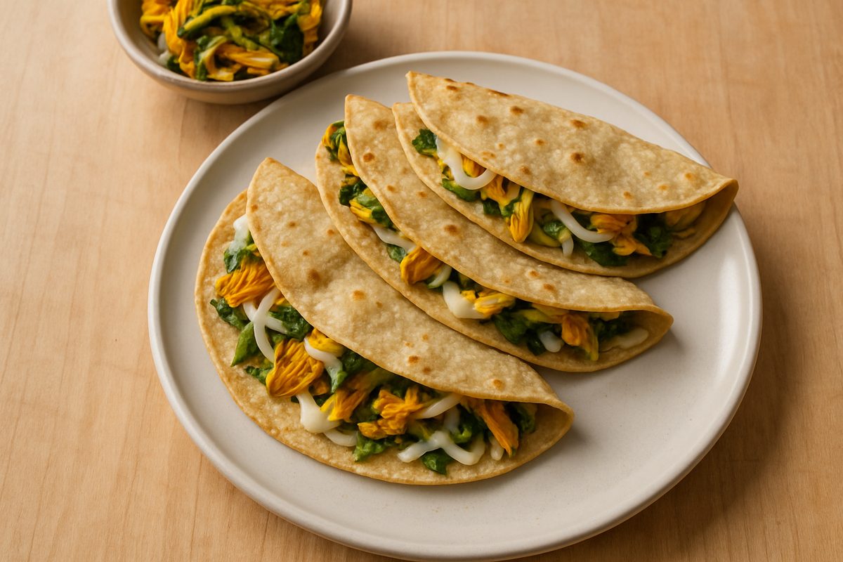Quesadillas de flor de calabaza