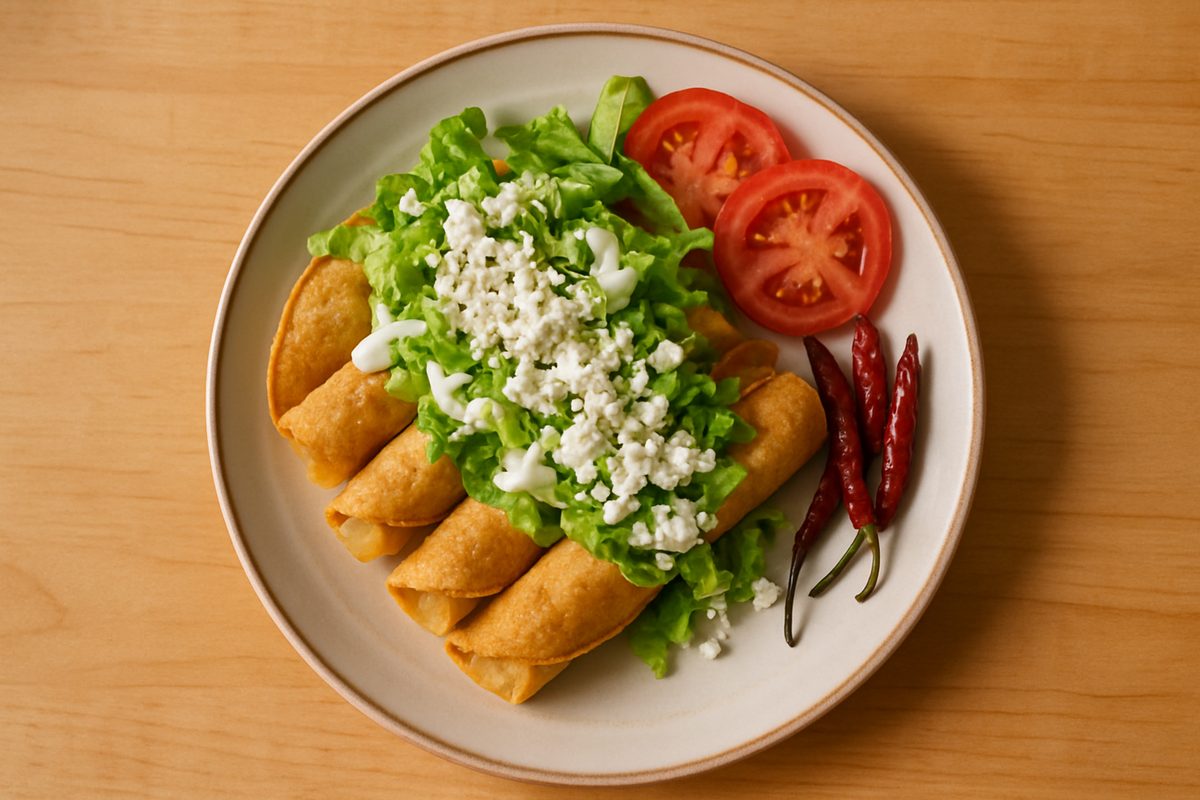 Tacos dorados de papa