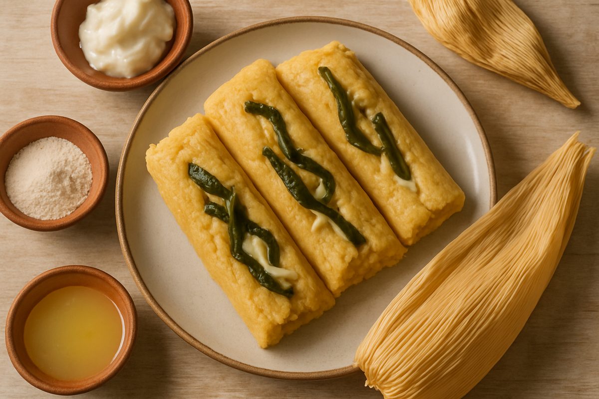 Tamales de rajas con queso