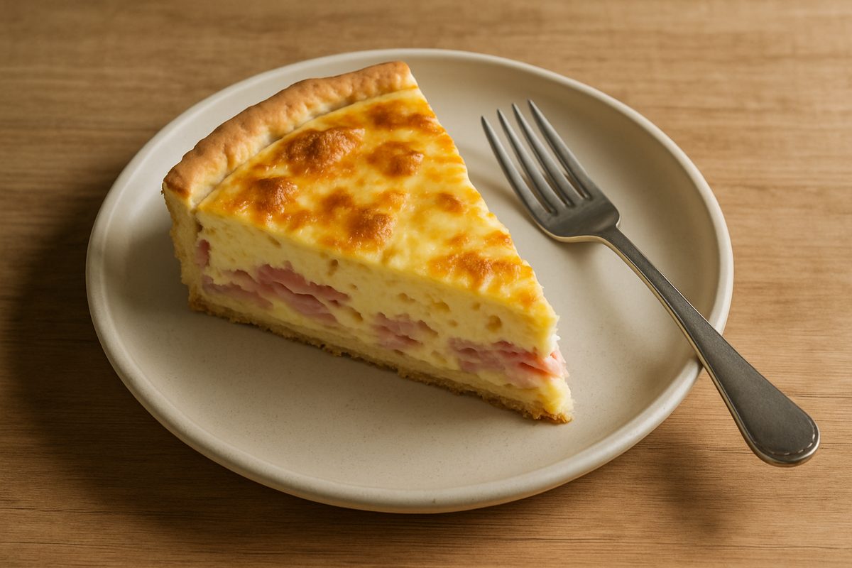 Tarta de jamón y queso