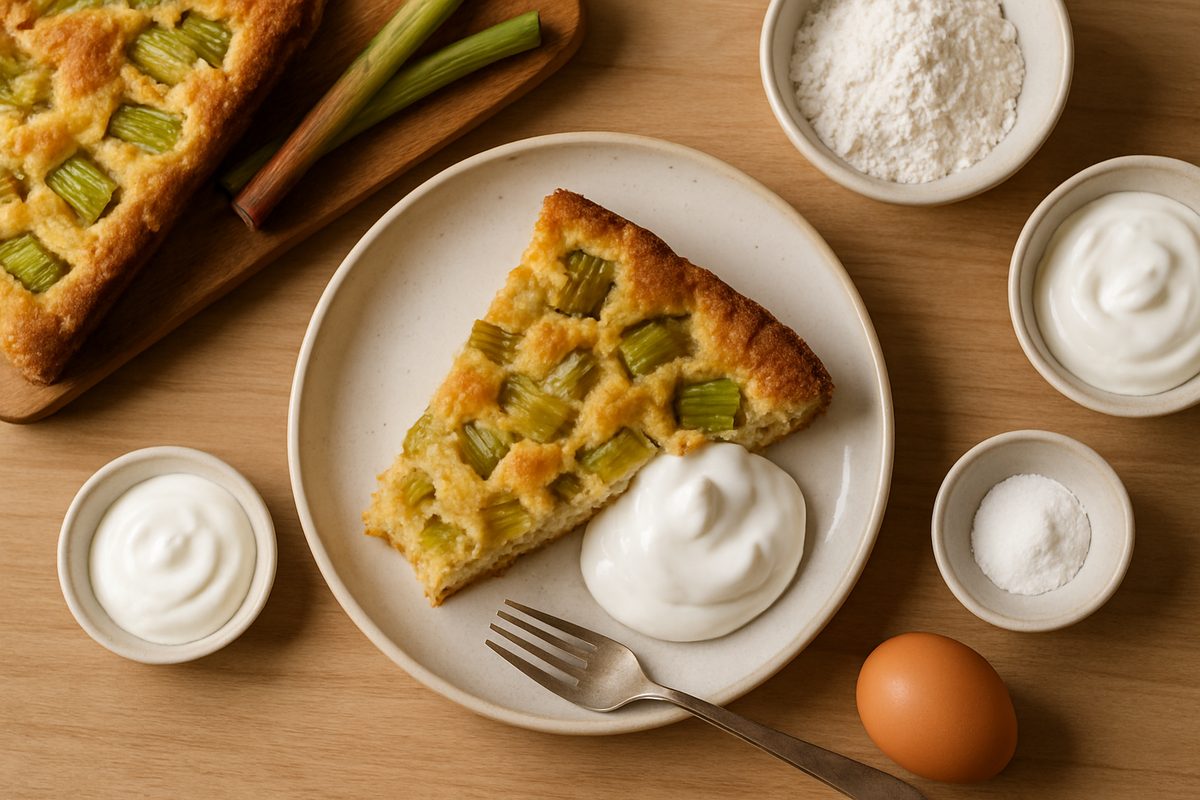 Tarta de ruibarbo