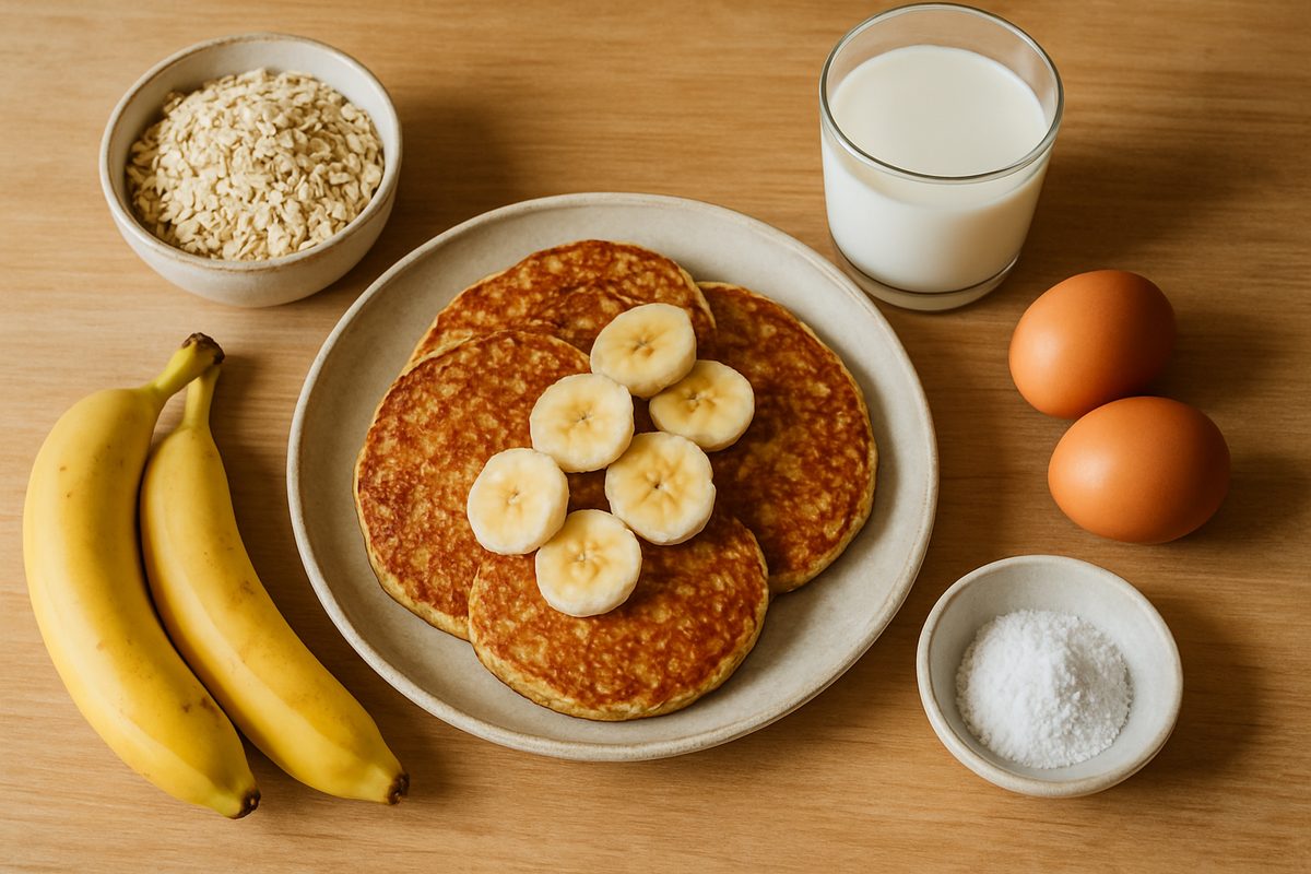 Tortitas de avena y plátano