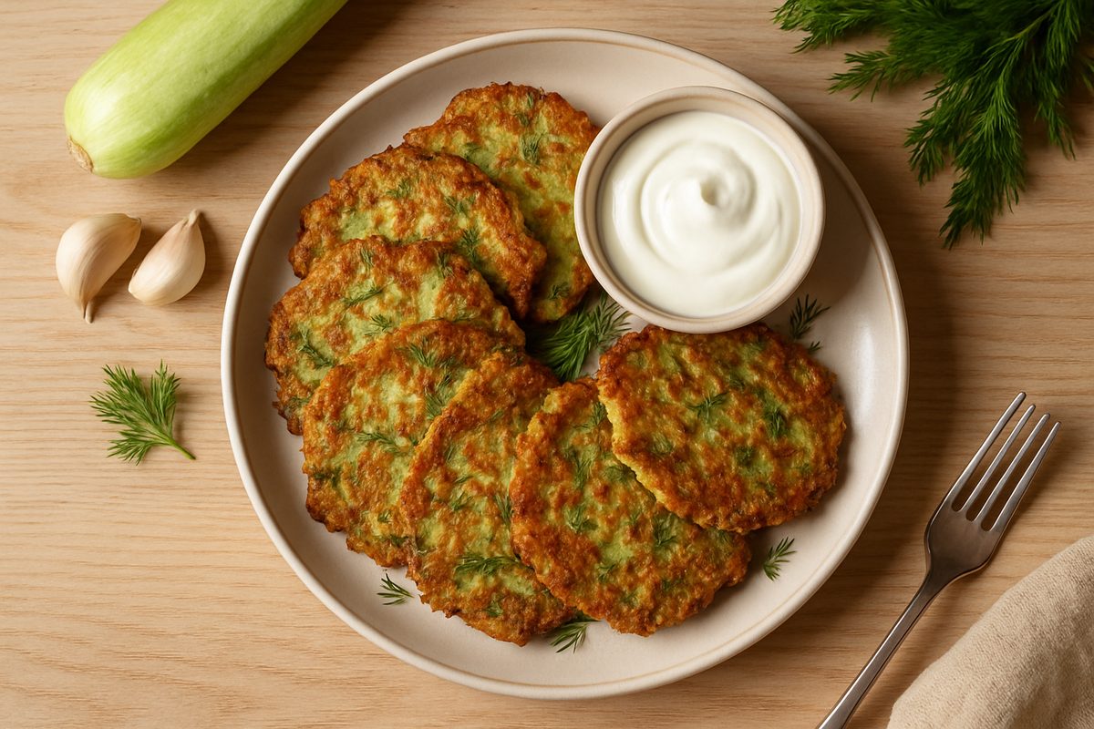 Tortitas de calabacín con eneldo