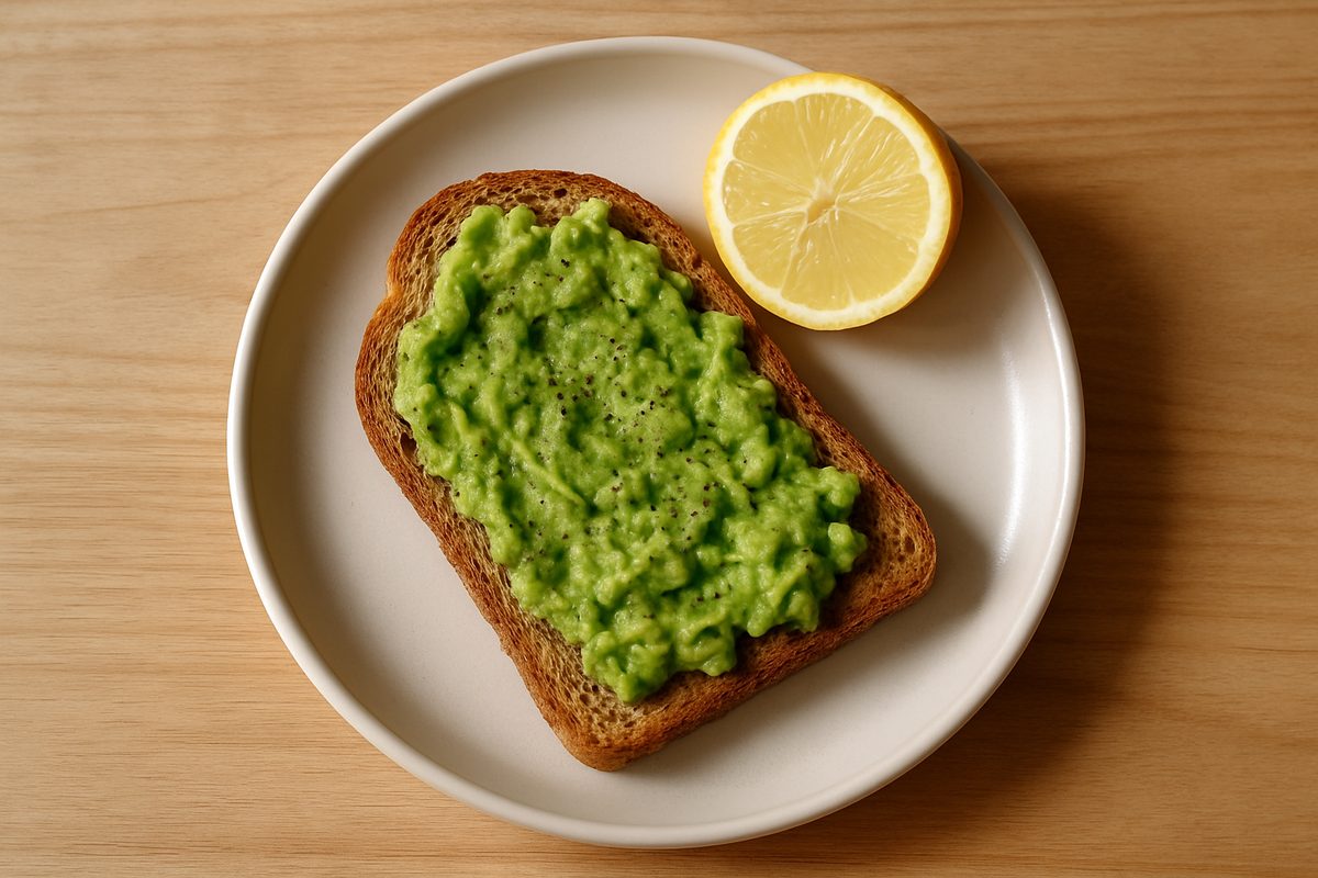 Tostada integral con aguacate