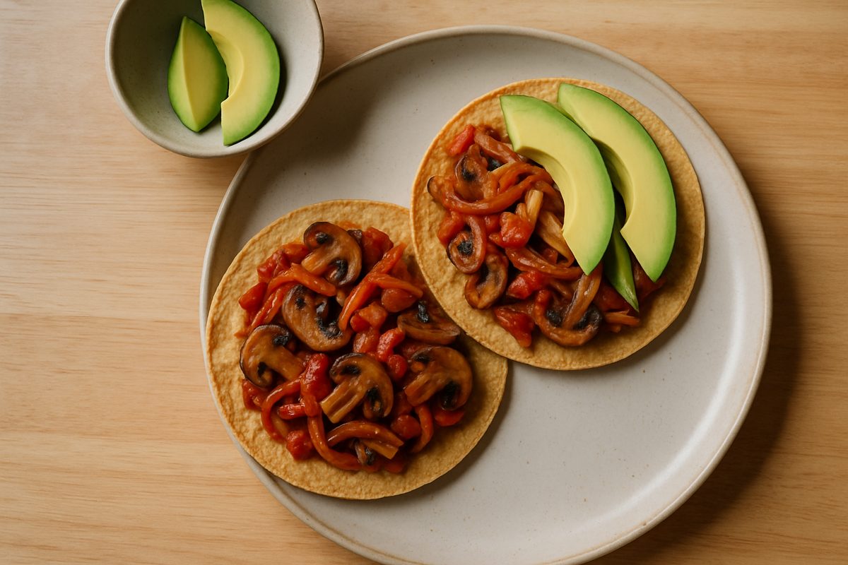 Tostadas de tinga de hongos